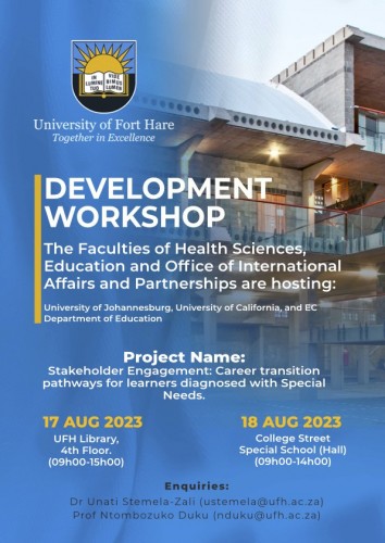 Flyer for the development workshop.