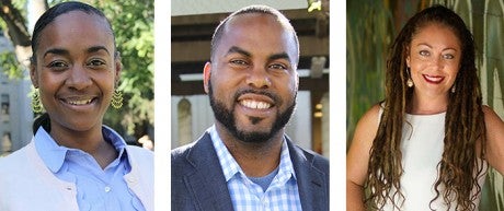 Headshots of Maisha Winn, Torry Winn, and Vajra Watson, respectively.