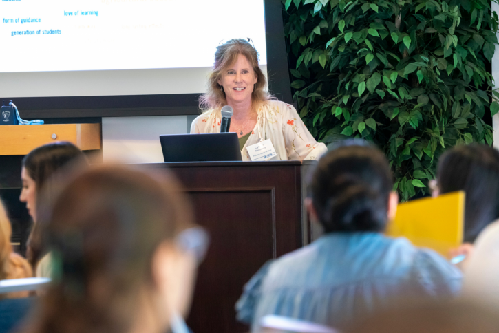 Dr. Cindy Passmore addresses the group.