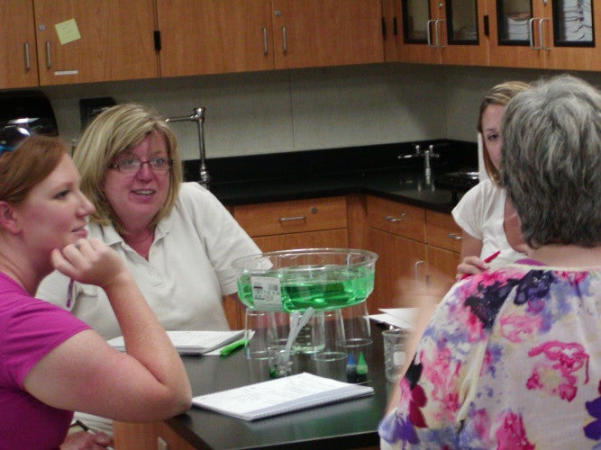 Participants in subject matter projects gathered at the CRESS center