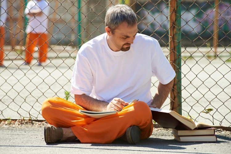 Incarcerated person studying