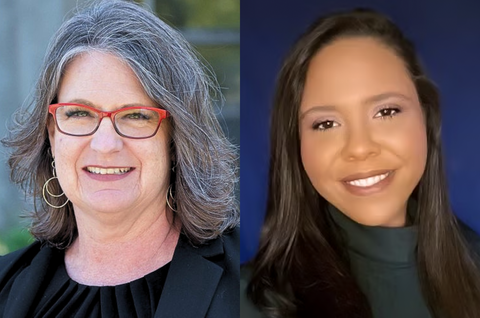 Portraits of Sherrie Reed and Alexandria Hurtt, respectively