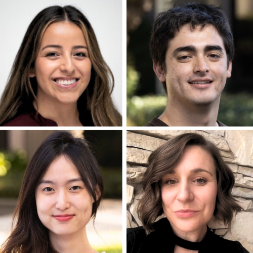 Clockwise from top, right-hand corner: Johanna Vega Garcia, Stefano Cantos, Cindy Parks, and Leyna Kataoka