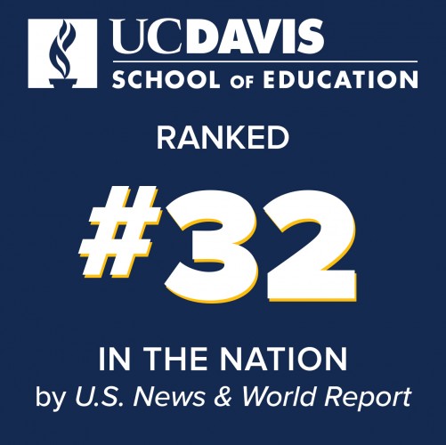 graphic stating that the School of Education is ranked 32nd in the nation