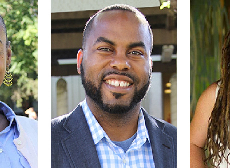 Headshots of Maisha Winn, Torry Winn, and Vajra Watson, respectively.