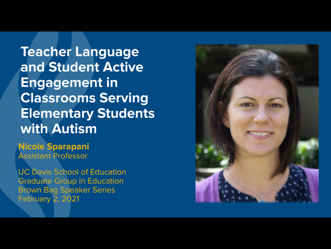 Dr. Nicole Sparapani Presents on Language, Engagement and Serving Students with Autism